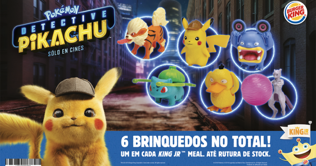 Burger King lança brindes de Detetive Pikachu no Brasil NEXP